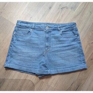 American Eagle Size 18 Mom Shorts Cuffed Stretch Denim High Rise Boho Festival